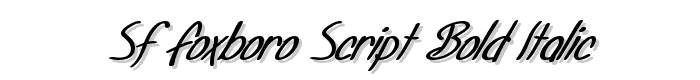 SF Foxboro Script Bold Italic font